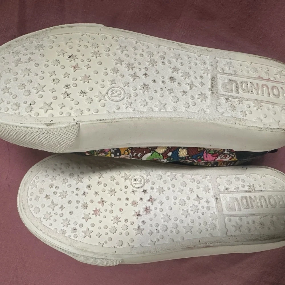 Nintendo Super Mario Kids Sneakers - Black, White, and Multicolor